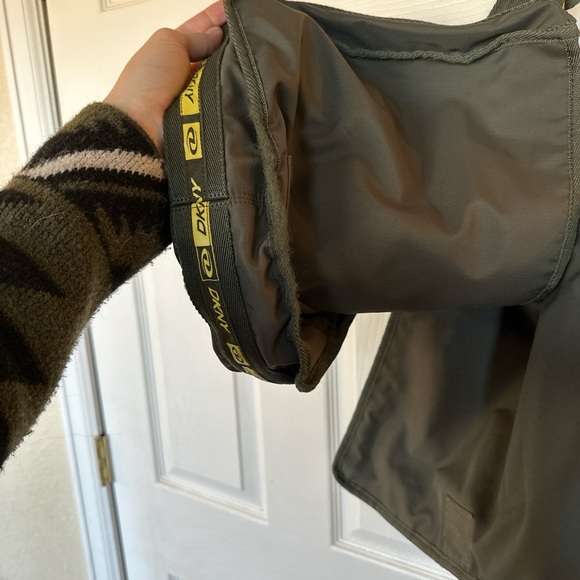 DKNY Black Messenger Bag with Yellow Green Accents - Picture 5 of 7